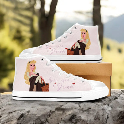 Sleeping Beauty Princess Aurora Custom High Top Sneakers Shoes