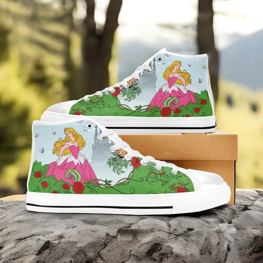 Sleeping Beauty Princess Aurora Custom High Top Sneakers Shoes