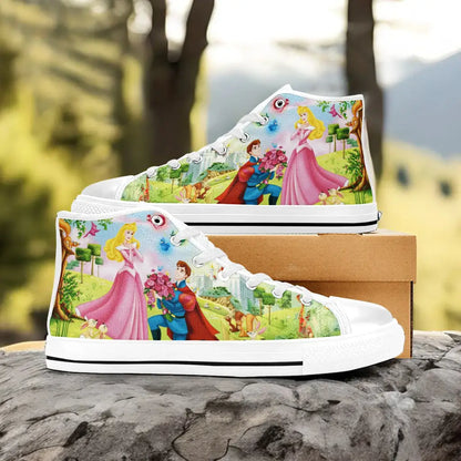 Sleeping Beauty Princess Aurora Custom High Top Sneakers Shoes