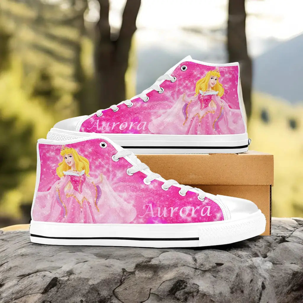 Sleeping Beauty Princess Aurora Custom High Top Sneakers Shoes