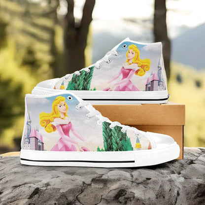 Sleeping Beauty Princess Aurora Custom High Top Sneakers Shoes