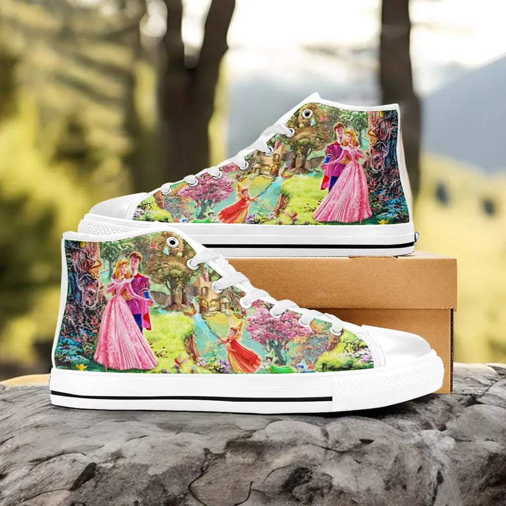 Sleeping Beauty Princess Aurora Custom High Top Sneakers Shoes