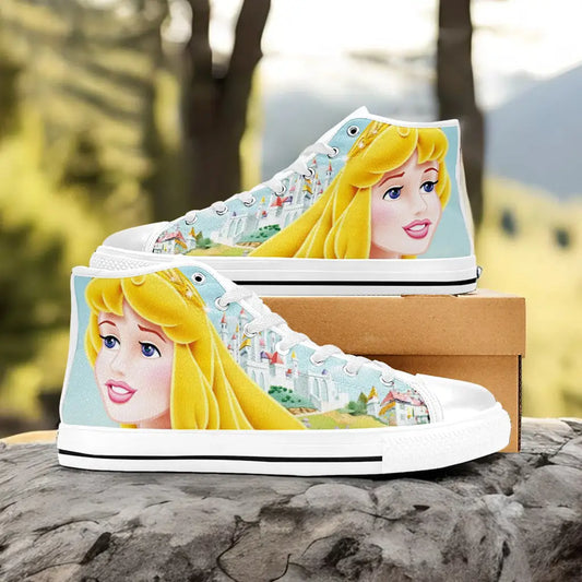 Sleeping Beauty Princess Aurora Custom High Top Sneakers Shoes