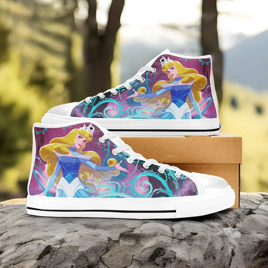 Sleeping Beauty Princess Aurora Custom High Top Sneakers Shoes