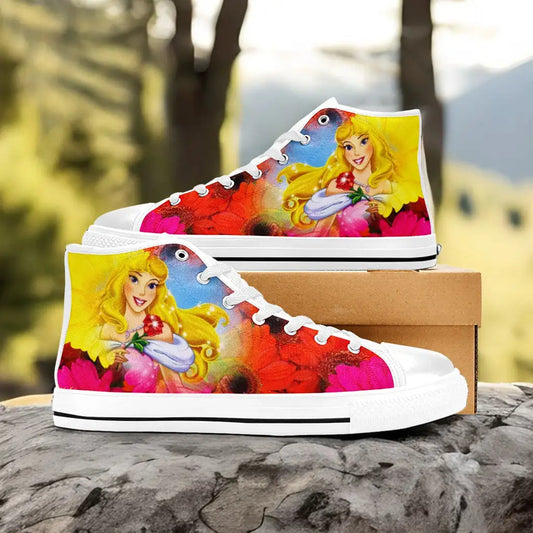 Sleeping Beauty Princess Aurora Custom High Top Sneakers Shoes