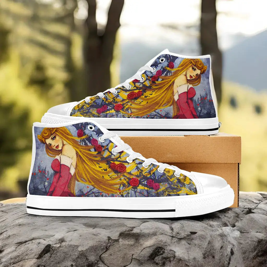 Sleeping Beauty Princess Aurora Custom High Top Sneakers Shoes