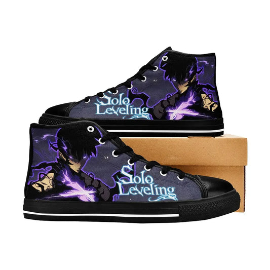 Solo Leveling Sung Jin Woo Shadow Monarch Canvas High Tops