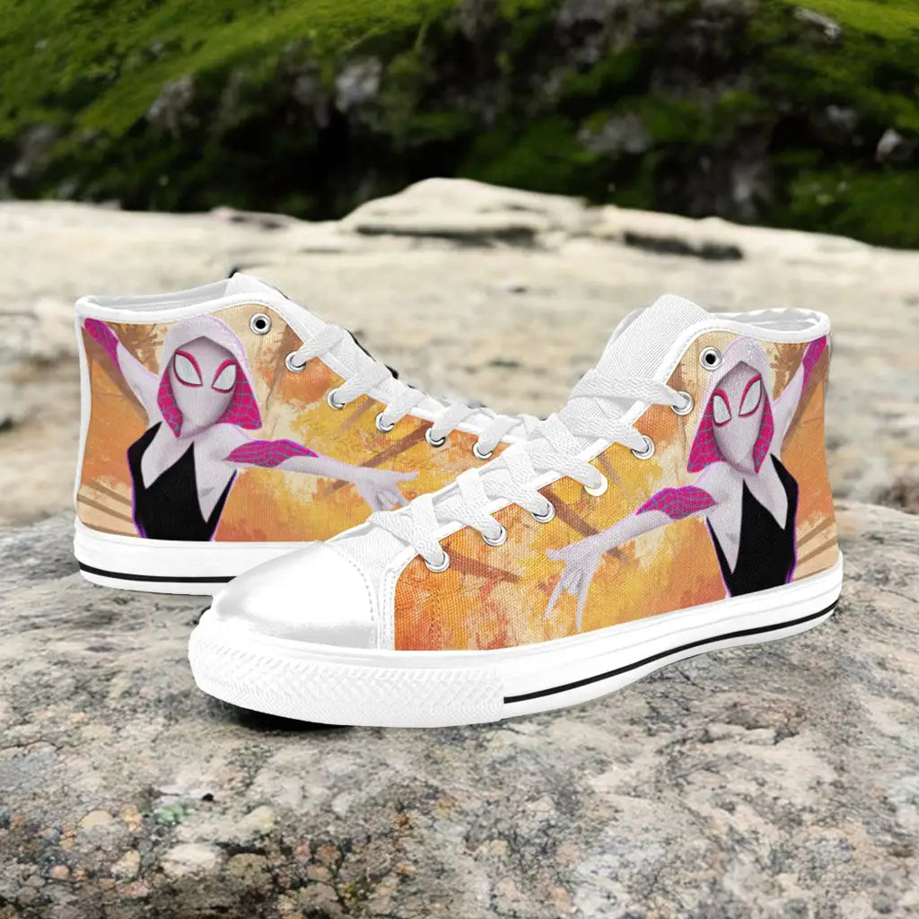 Spider Man The Spider Verse Custom High Top Sneakers Shoes