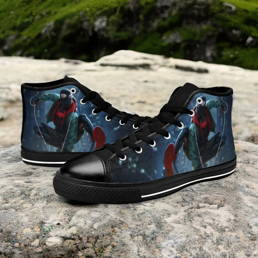 Spider Man The Spider Verse Custom High Top Sneakers Shoes