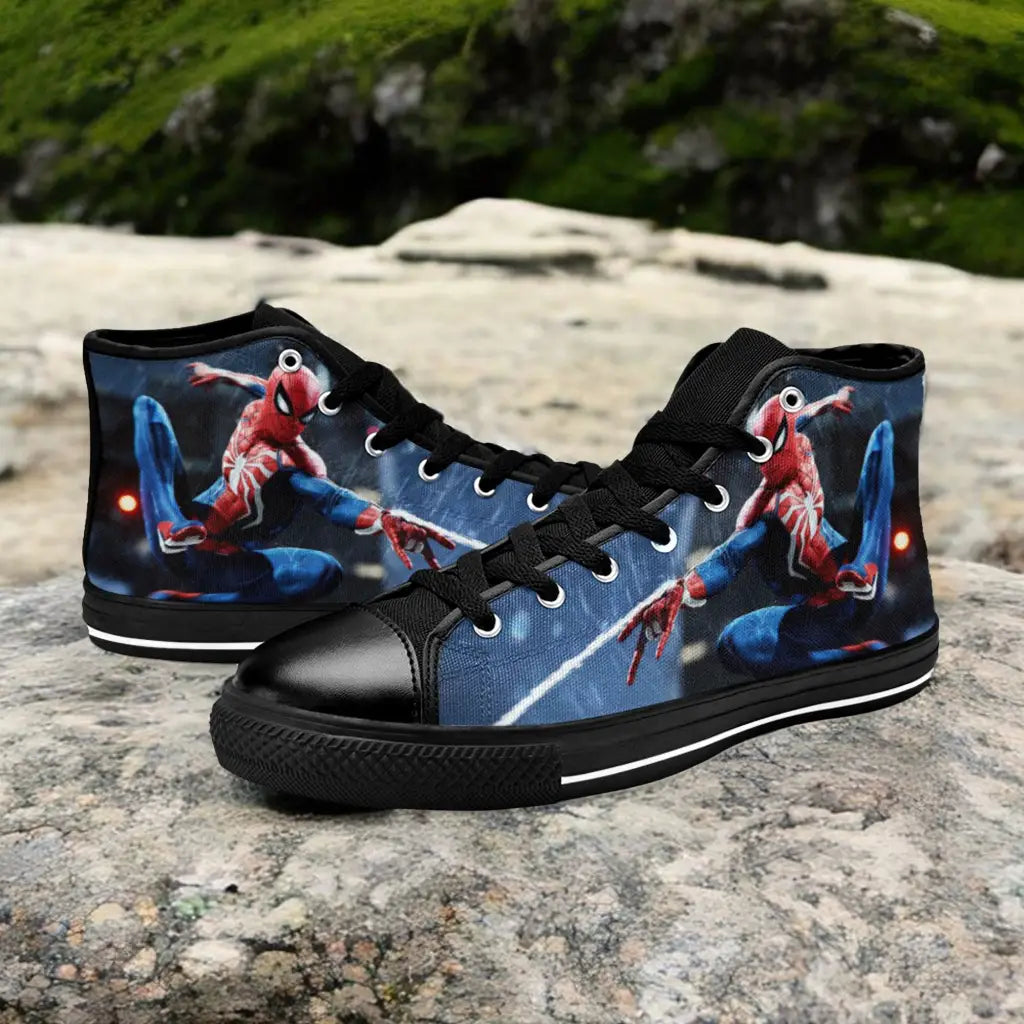 Spider Man The Spider Verse Custom High Top Sneakers Shoes