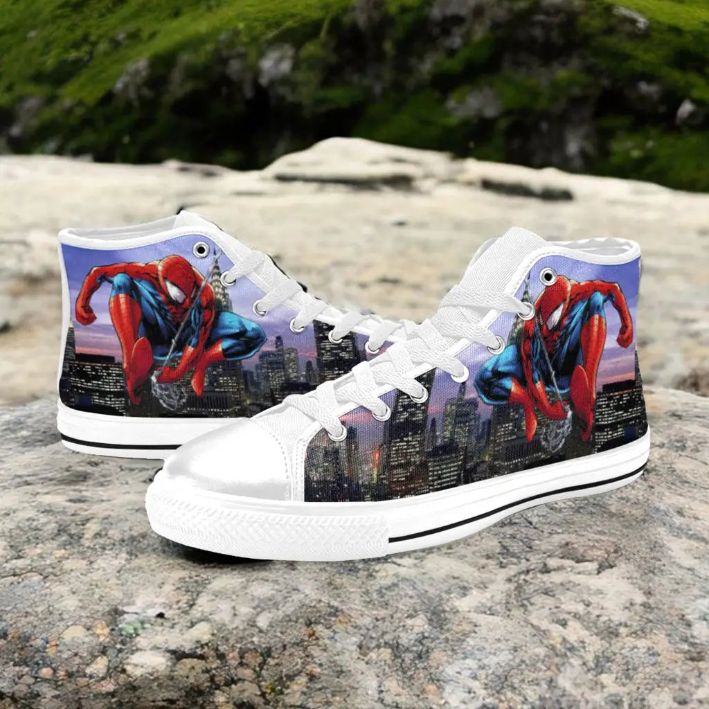 Spider Man The Spider Verse Custom High Top Sneakers Shoes