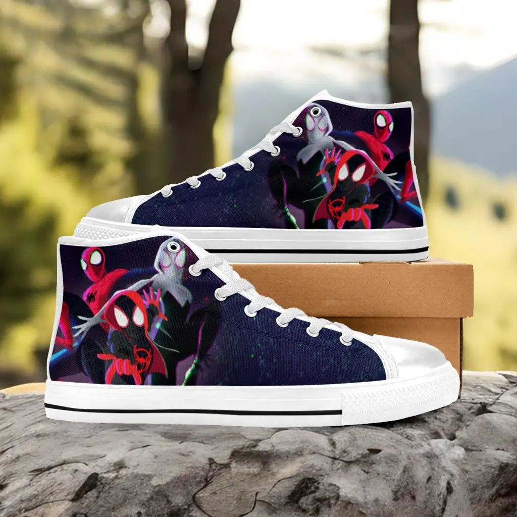 Spider Man The Spider Verse Custom High Top Sneakers Shoes