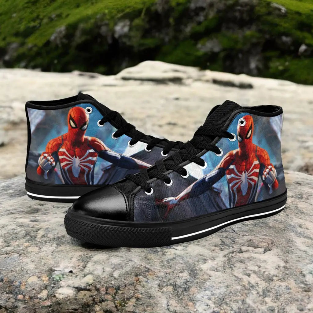 Spider Man The Spider Verse Custom High Top Sneakers Shoes