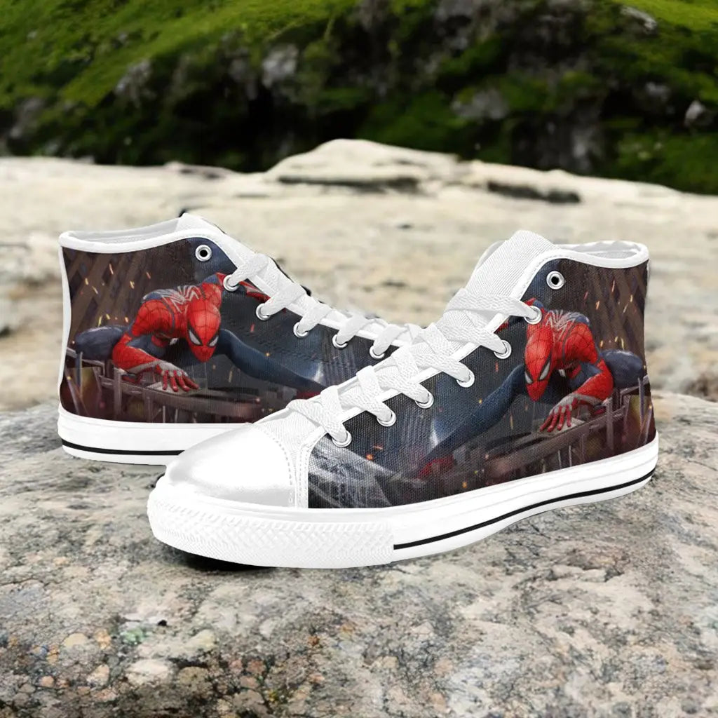 Spider Man The Spider Verse Custom High Top Sneakers Shoes