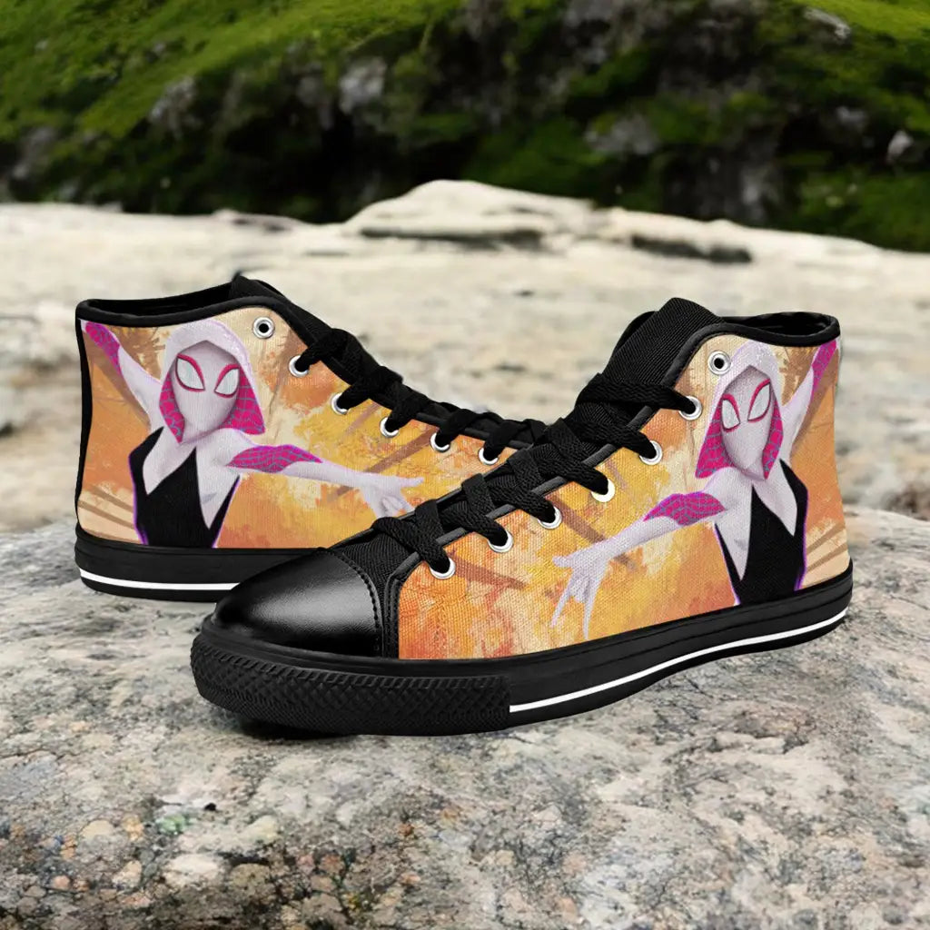 Spider Man The Spider Verse Custom High Top Sneakers Shoes