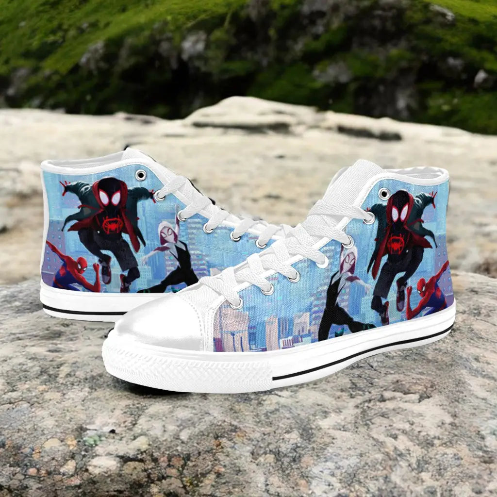 Spider Man The Spider Verse Custom High Top Sneakers Shoes