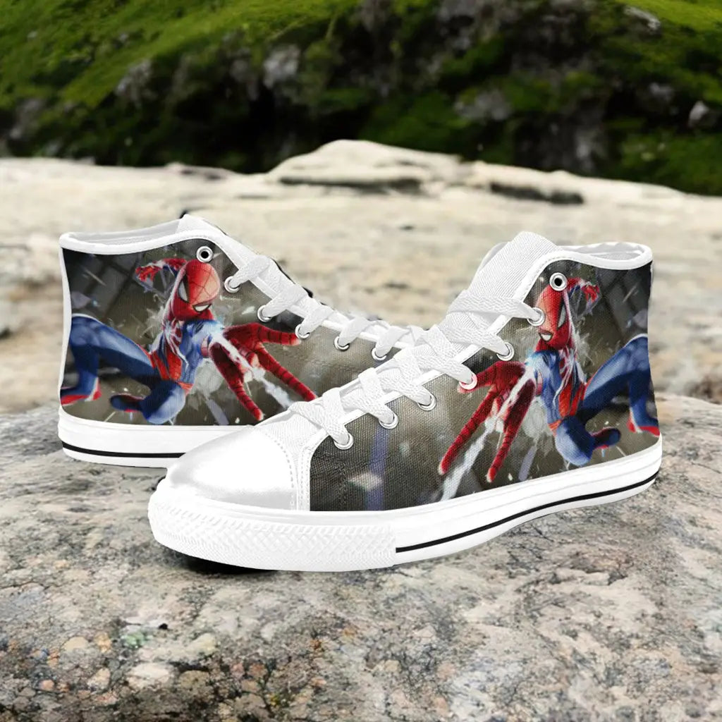 Spider Man The Spider Verse Custom High Top Sneakers Shoes