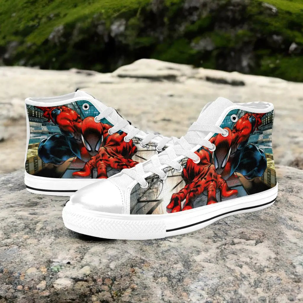 Spider Man The Spider Verse Custom High Top Sneakers Shoes