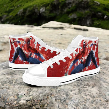 Spider Man The Spider Verse Custom High Top Sneakers Shoes