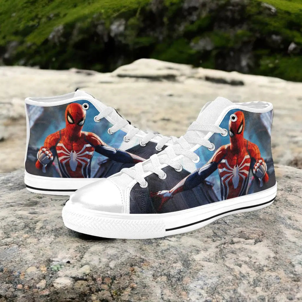 Spider Man The Spider Verse Custom High Top Sneakers Shoes