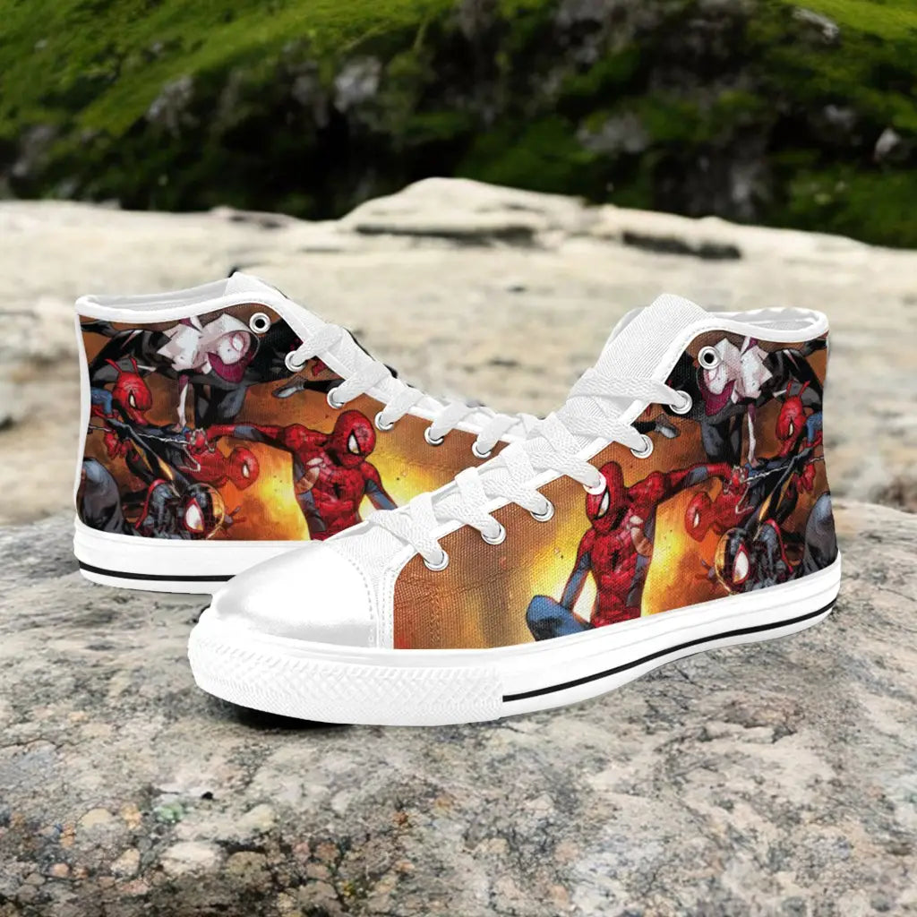 Spider Man The Spider Verse Custom High Top Sneakers Shoes