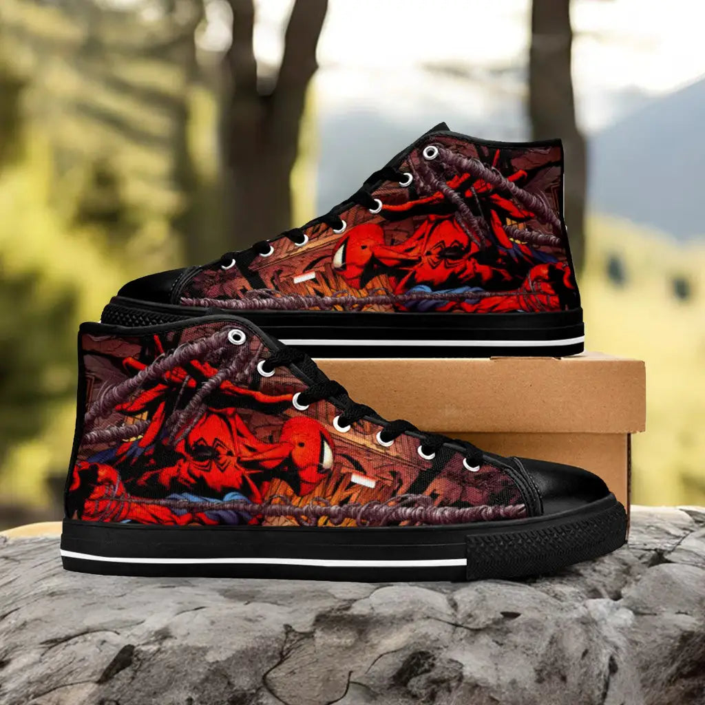 Spider Man The Spider Verse Custom High Top Sneakers Shoes