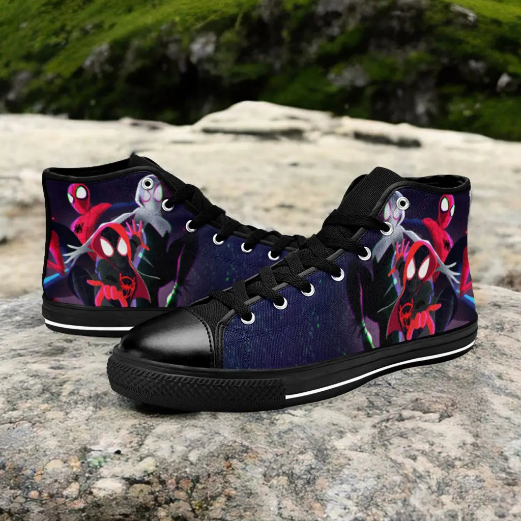 Spider Man The Spider Verse Custom High Top Sneakers Shoes