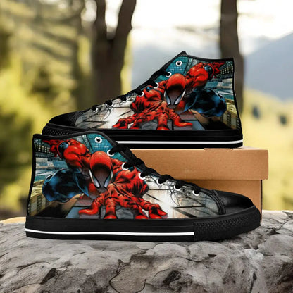 Spider Man The Spider Verse Custom High Top Sneakers Shoes