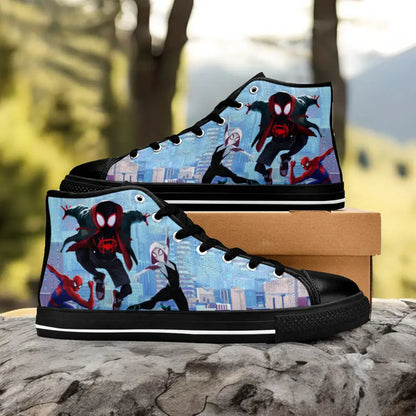 Spider Man The Spider Verse Custom High Top Sneakers Shoes