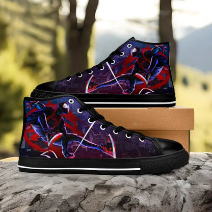 Spider Man The Spider Verse Custom High Top Sneakers Shoes