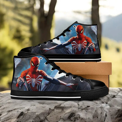 Spider Man The Spider Verse Custom High Top Sneakers Shoes