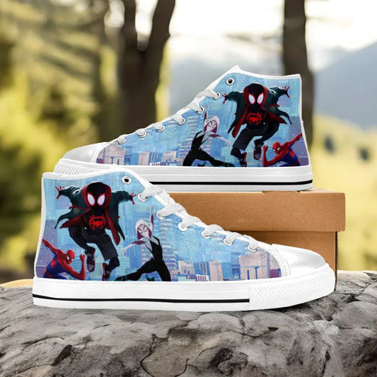 Spider Man The Spider Verse Custom High Top Sneakers Shoes