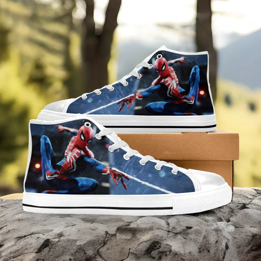 Spider Man The Spider Verse Custom High Top Sneakers Shoes