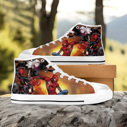 Spider Man The Spider Verse Custom High Top Sneakers Shoes