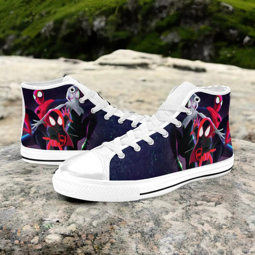 Spider Man The Spider Verse Custom High Top Sneakers Shoes