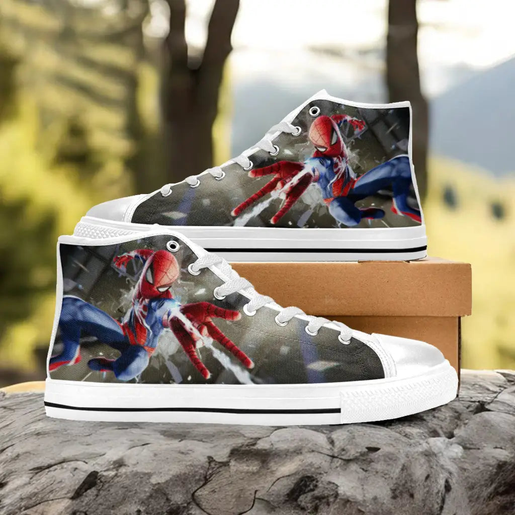 Spider Man The Spider Verse Custom High Top Sneakers Shoes