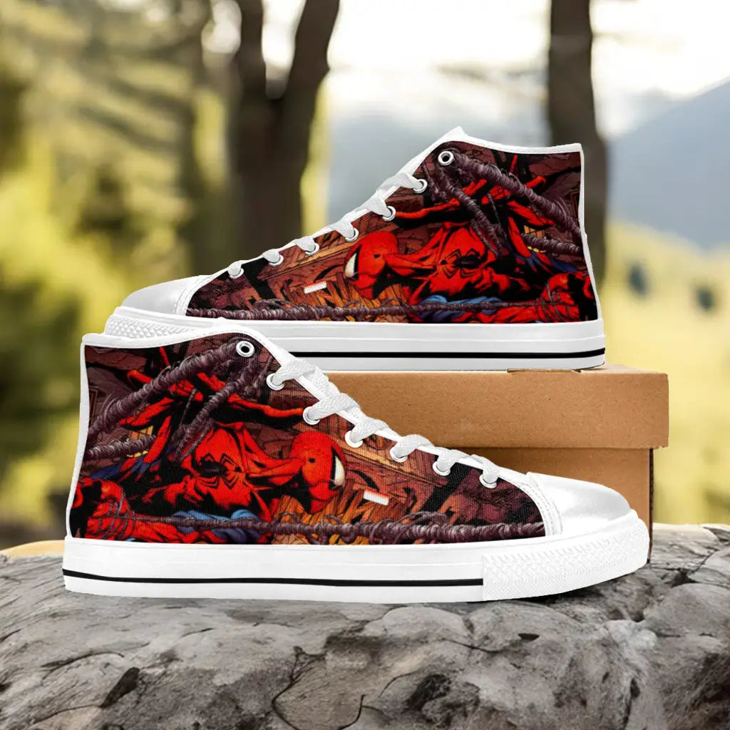 Spider Man The Spider Verse Custom High Top Sneakers Shoes