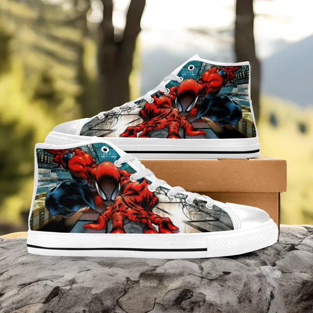 Spider Man The Spider Verse Custom High Top Sneakers Shoes