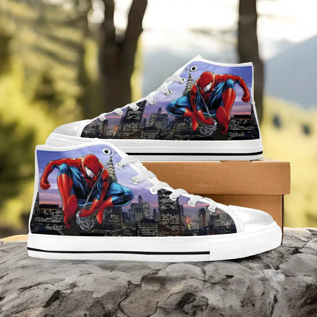 Spider Man The Spider Verse Custom High Top Sneakers Shoes