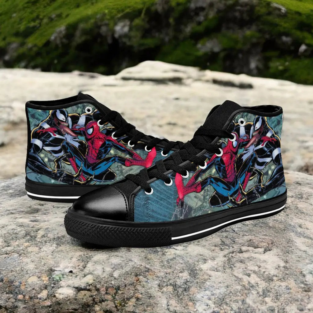 Spider Man vs Venom Custom High Top Sneakers Shoes