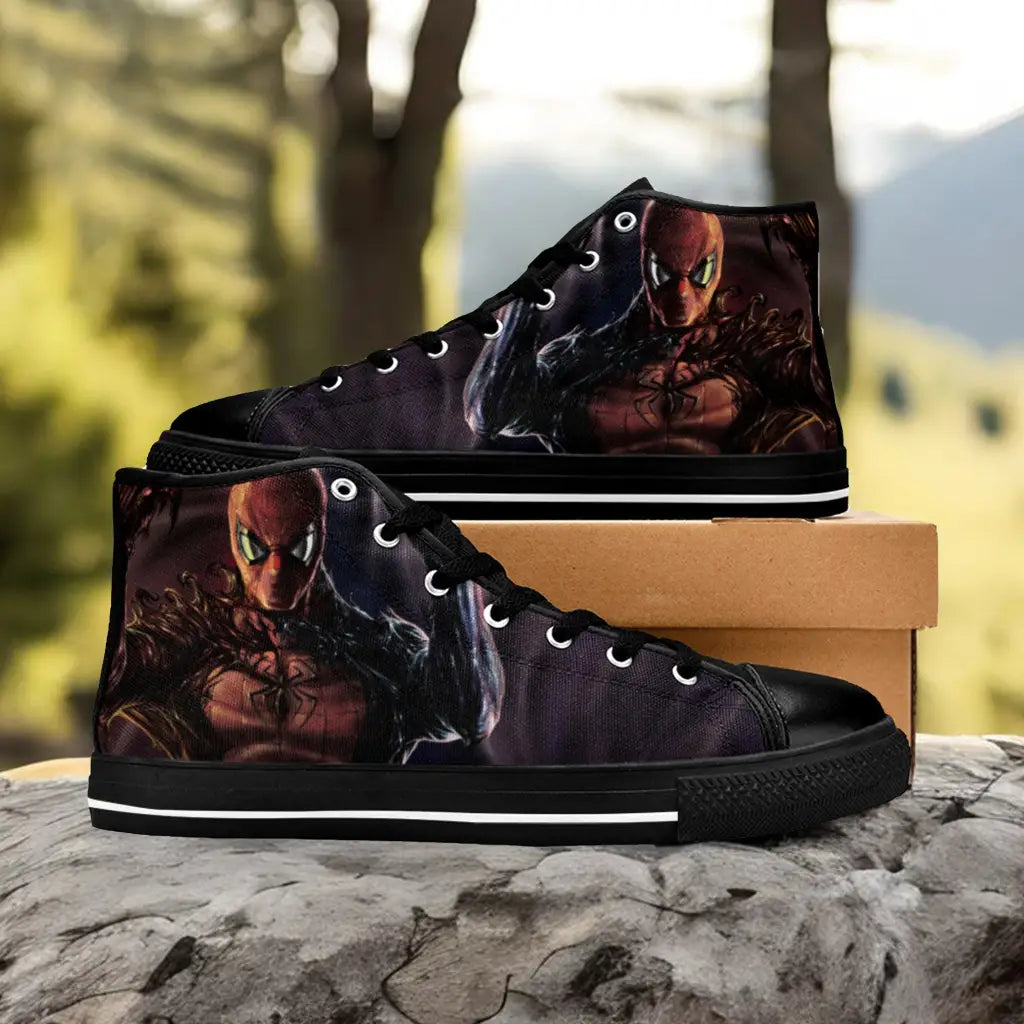 Spiderman Symbiote Custom High Top Sneakers Shoes