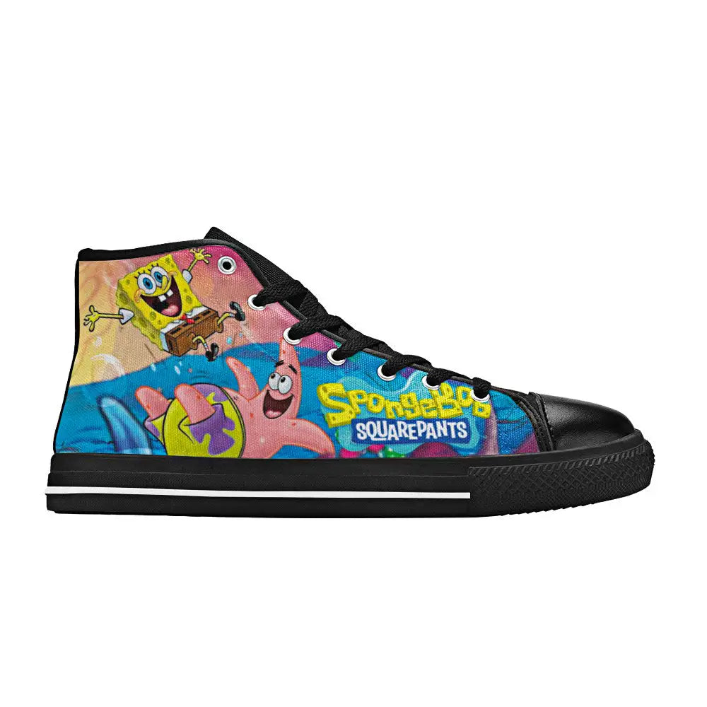 Spongebob Squarepants Patrick Shoes High Top Sneakers for Kids and Adults