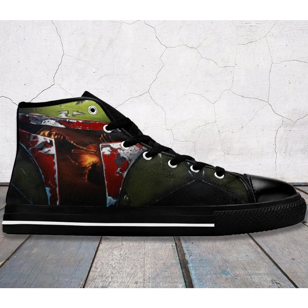 Star Wars Boba Fett Han Solo Helmet Shoes High Top Sneakers