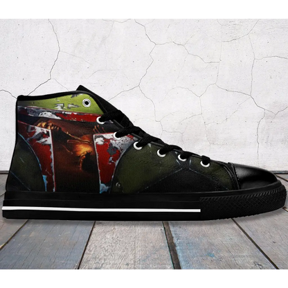 Star Wars Boba Fett Han Solo Helmet Shoes High Top Sneakers