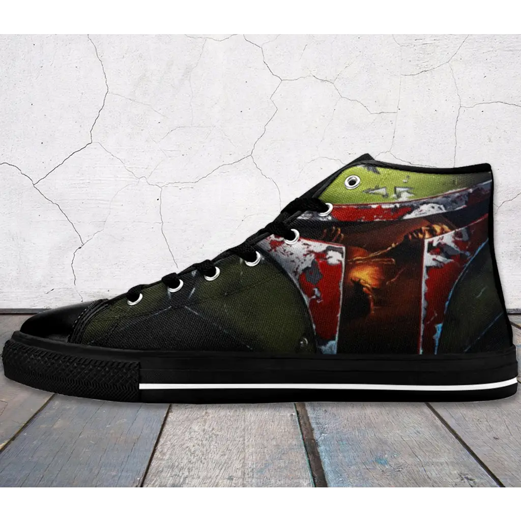 Star Wars Boba Fett Han Solo Helmet Shoes High Top Sneakers