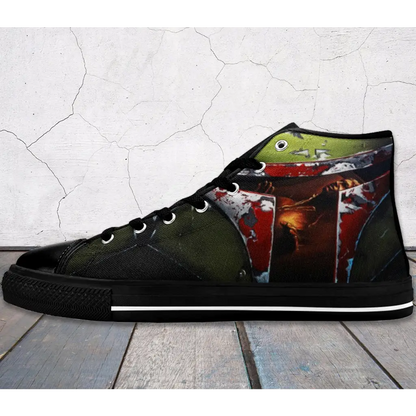 Star Wars Boba Fett Han Solo Helmet Shoes High Top Sneakers