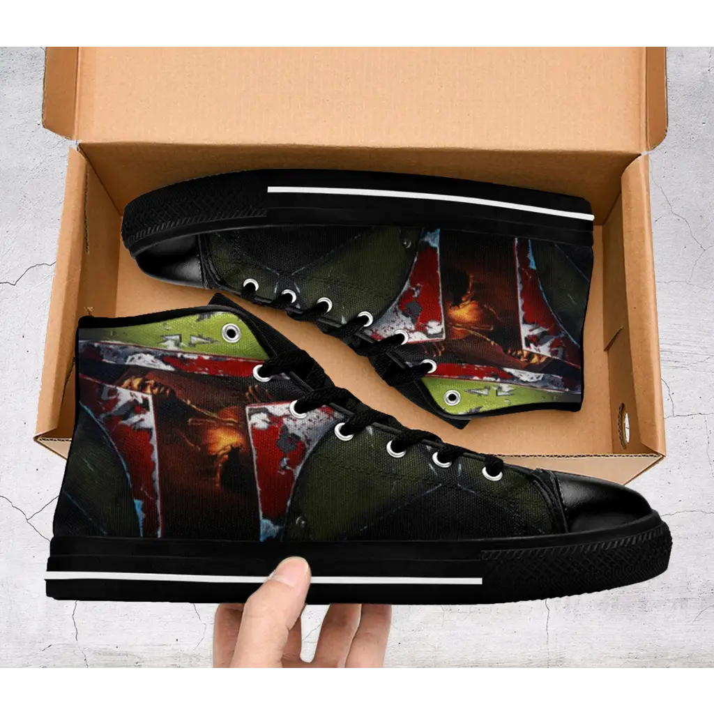 Star Wars Boba Fett Han Solo Helmet Shoes High Top Sneakers