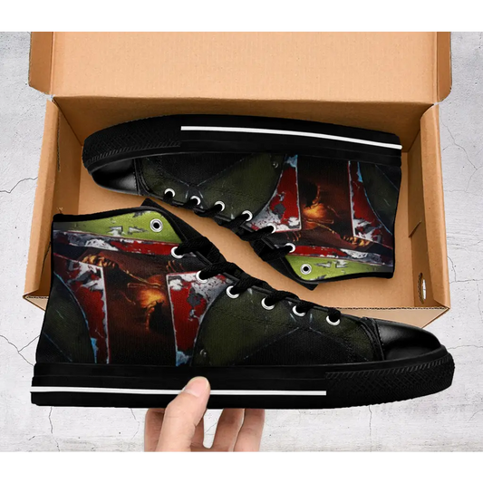 Star Wars Boba Fett Han Solo Helmet Shoes High Top Sneakers