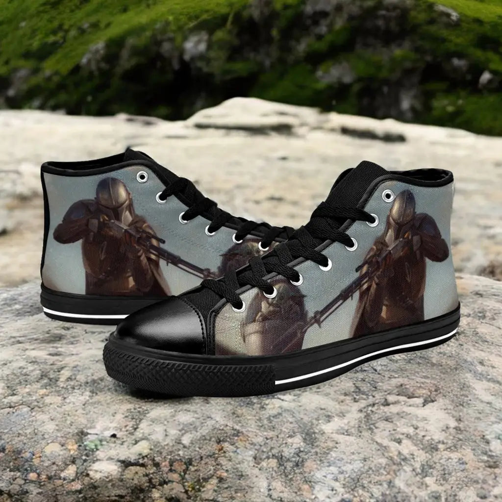 Star Wars The Mandalorian Grogu Custom High Top Sneakers Shoes