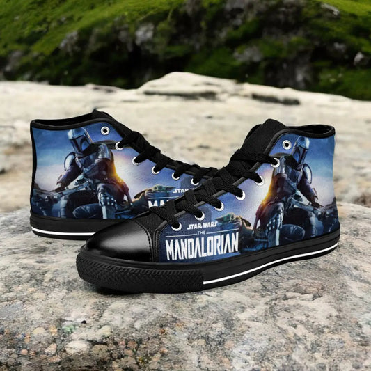 Star Wars The Mandalorian Grogu Custom High Top Sneakers Shoes